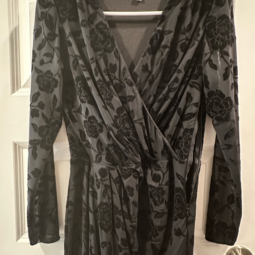 Elegant Black Floral Dress